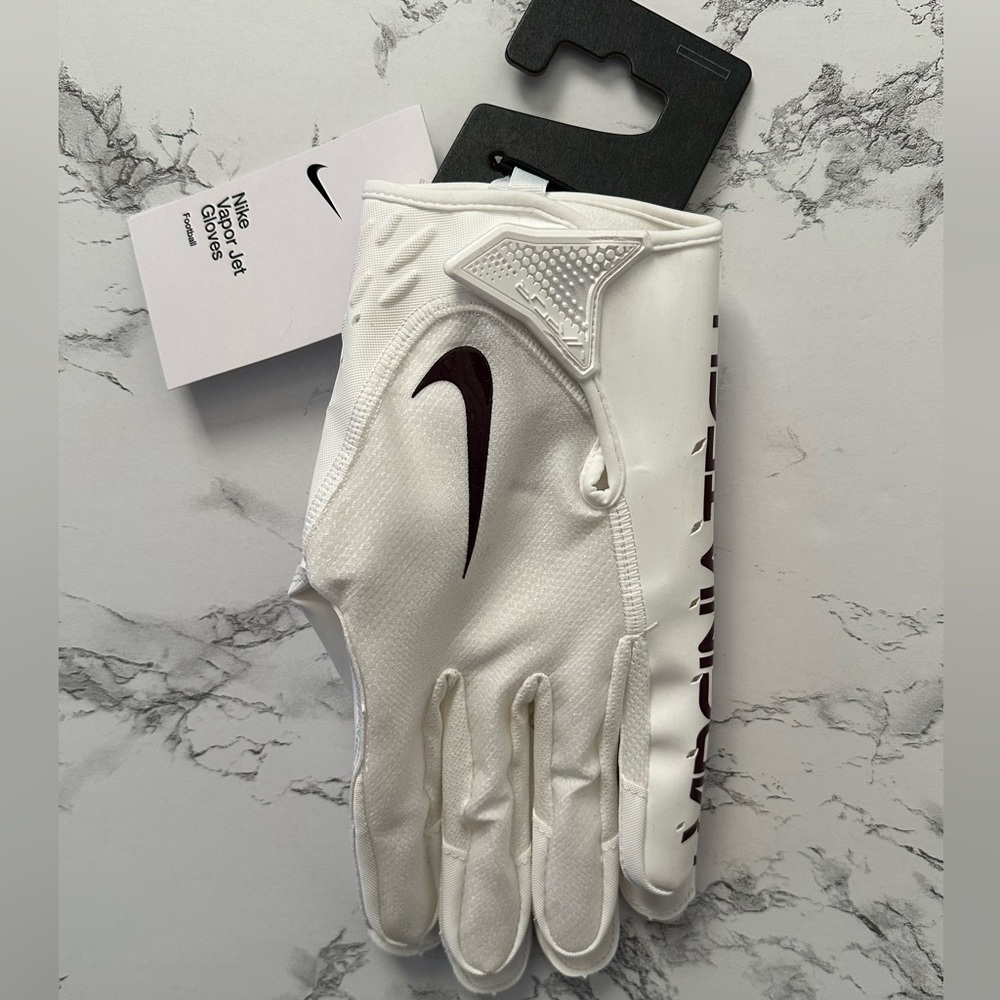 Nike Virginia Tech Hokies PE Vapor Jet Football Gloves Maroon White Men Size 4XL
